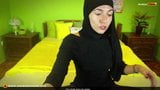 Zeiramuslim hat Orgasmus vor der Webcam in einem schwarzen Hijab. ckxgirl, cokegirlx snapshot 11