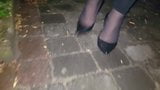 Outside walk in High Heels snapshot 4