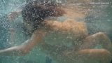 Bouncing tits lesbians Katka and Barbara underwater snapshot 11