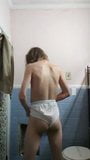 Nerd gives himself wedgies in Tighty Whities snapshot 8