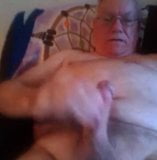 Grandpa squizing his cock to get the last drop of cum snapshot 2