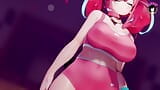 PiNK CAT Sexy Dance In Sport Shorts (3D HENTAI) snapshot 1