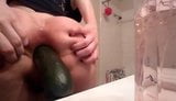 Young blonde gf fists herself and puts a cucumber in ass snapshot 8