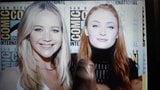 Sophie Turner en Jennifer Lawrence sperma eerbetoon snapshot 3