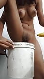 Sri lankan school girl madhu hansi Banana fun and squirting snapshot 15