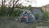 I hunt my cunt - teen girl Kristina plays with her pussy in a stone quarry snapshot 3