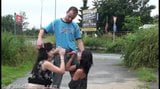 Risky public threesome with a pregnant woman! AWESOME! snapshot 3