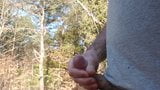 Morning wake up wank on the back deck....Big Rope Cum Shot snapshot 3