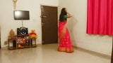 india Bhabhi in saree with husband snapshot 8