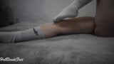 Sexy Blonde In Long Socks, You Need to See It - Miley Grey snapshot 2