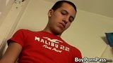 Sexy young Paolo loves wanking it hard behind his room doors snapshot 6