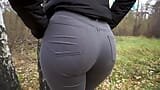 Sexy Pawg Milf Teasing Her Visible Panty Line In Public Park snapshot 11