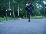 Dressed in leather for outdoor gangbang snapshot 2