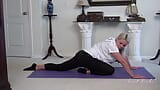 Auntjudys - Horny Yoga Workout with Hairy Amateur MILF Liz snapshot 1