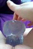 Wife stuffing thick crystal dildo snapshot 2