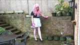 Maid Alison - Wearing Rubber Gloves - Pink inside and out snapshot 3