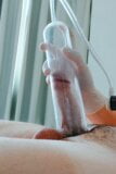 Pumping dick wearing latex medical gloves snapshot 3