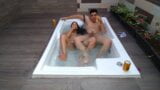 AngyAmazon fucks the sissy faggot in the jacuzzi in femdom amazon position – rough sex snapshot 3