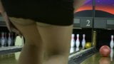 Wife at Bowling  in miniskirt snapshot 10