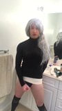 Crossdresser sexy se fait baiser par une banane snapshot 20