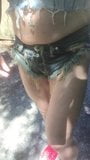 pissing skimpy cutoff in public snapshot 9