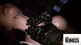 Goth bận rộn màu tím tóc babe được bôi dầu âm hộ của cô ấy và đụ snapshot 3