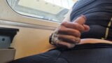 Playing with my cock in a train snapshot 3