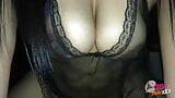 Big boobs step mom in black see through snapshot 9