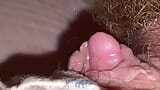 Extreme Close up huge clit head and hairy pussy snapshot 12