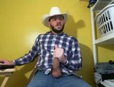 Cowboy con un cazzo enorme si masturba in webcam snapshot 12