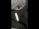 Culotte rose noire Victoria Secret (éjaculation) snapshot 3