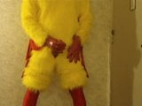 Gros plan, masturbation en costume de poulet snapshot 8