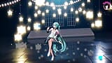 Mignonne Miku dansant montrant sa culotte sexy + déshabillage progressif (3D HENTAI) snapshot 5