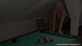 Sexy Blonde Really Likes Billiards snapshot 1