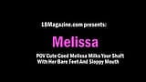 Извращенная 18-летняя телочка Melissa покрывает ее ступни твоим теплым кончом! snapshot 1