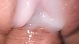 Beautiful pussy covered in lubricant and cum, Creamy close up fuck snapshot 15