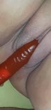 Big pussy play with red dildo snapshot 1