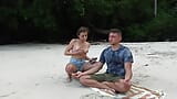 Meditation on the beach ended with deep blowjob and big cumshot! snapshot 5