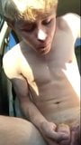 Hot blond gay boy wank in his car snapshot 5