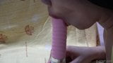 Busty Japanese Schoolgirl Blowing Dildo snapshot 17