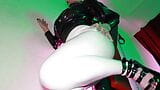 Fetish Latex Mistress Domina Eva hot Fetish Milf Femdom Solo White Leggins Mature Heels Sexy snapshot 11