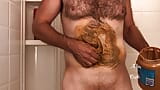 Dude Rubs Peanut Butter All Over Belly snapshot 2