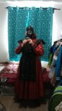 Sissy Maid With Gasmask, Breathplay, Red Dress, Vibrator snapshot 2