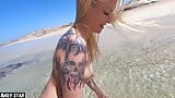 Sexo en la playa - Andy Star se folla a una rubia flaca alemana al aire libre snapshot 7