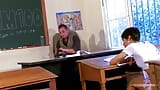 Short Haired Slut Gets Fucked by a Horny Teacher in the Classroom snapshot 1