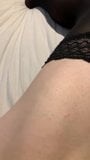 I touch my little sissy clitty in stockings snapshot 7