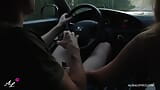 Teen couple fucking in car & recording sex on video - cam in taxi snapshot 2