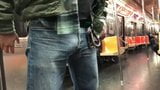 Big bulge on the tube station and wank snapshot 1