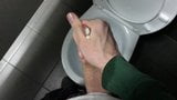 RISKY! JERKING OFF IN PUBLIC TOILET (23cm) Teen Boy Cute snapshot 16