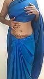 Kalyaniiiii- Blue Sari- Hot Talk snapshot 5